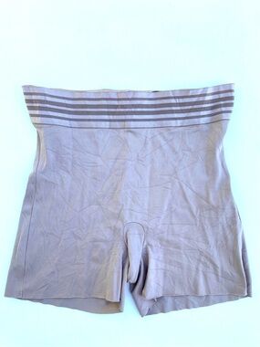 Assets by SPANX Nude High Waist Smoothing Ribbed Shorts Shapewear Shorts